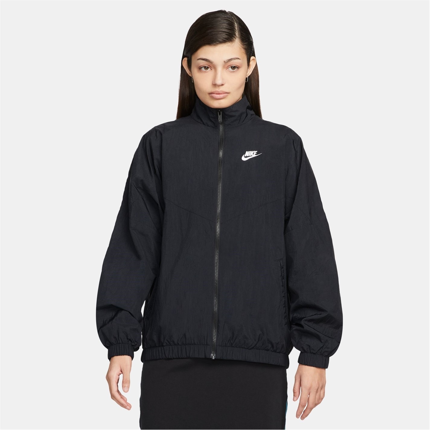 Jacheta Geaca pentru vant Nike Sportswear Statement pentru femei negru