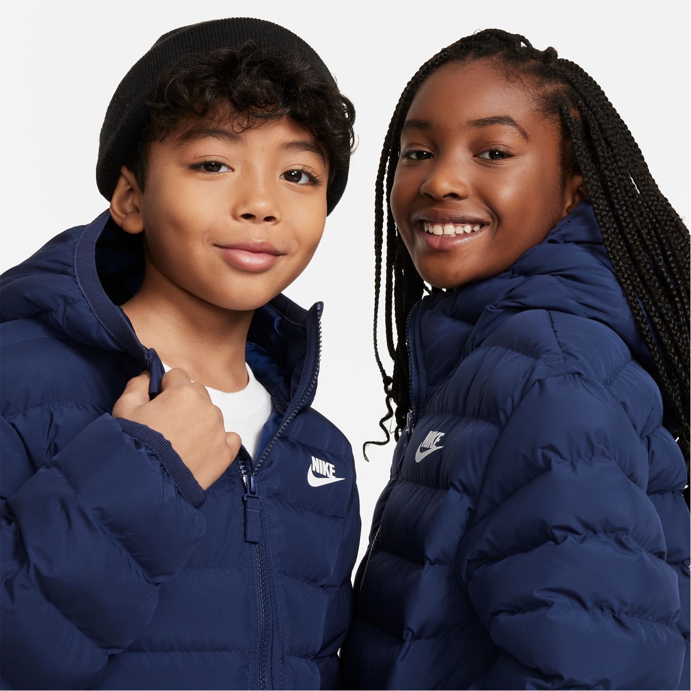 Jacheta Nike NSW Filled pentru copii bleumarin alb