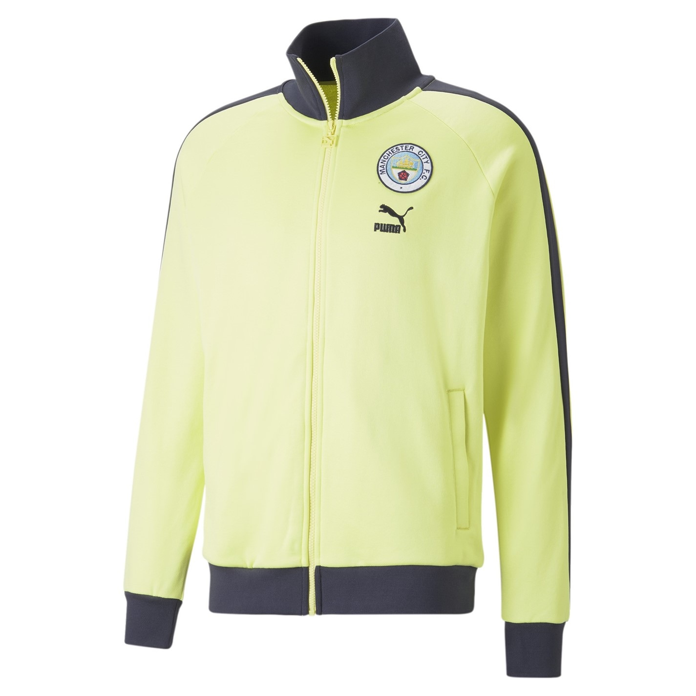 Jacheta Puma Manchester City T7 pentru Barbati galben bleumarin