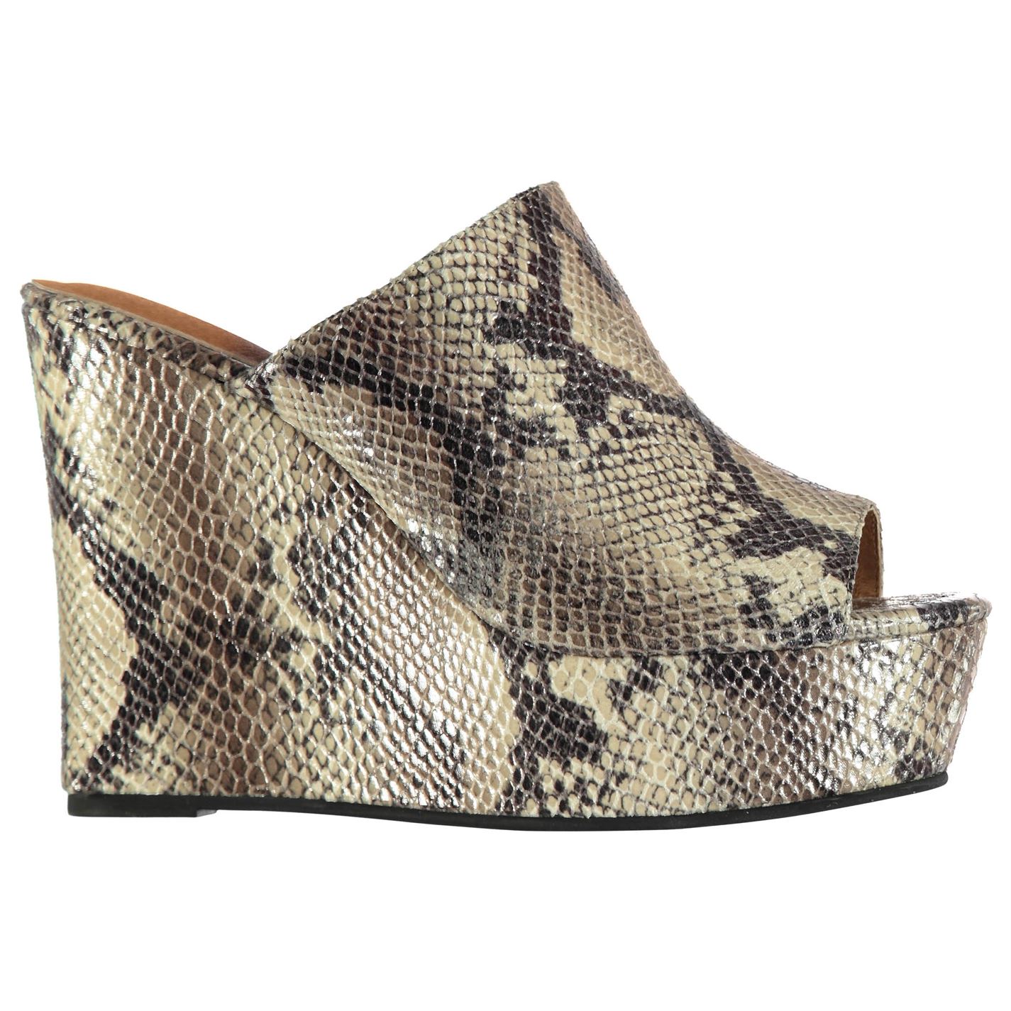 Jeffrey Campbell Mansfield Wedged Shoes gri snake
