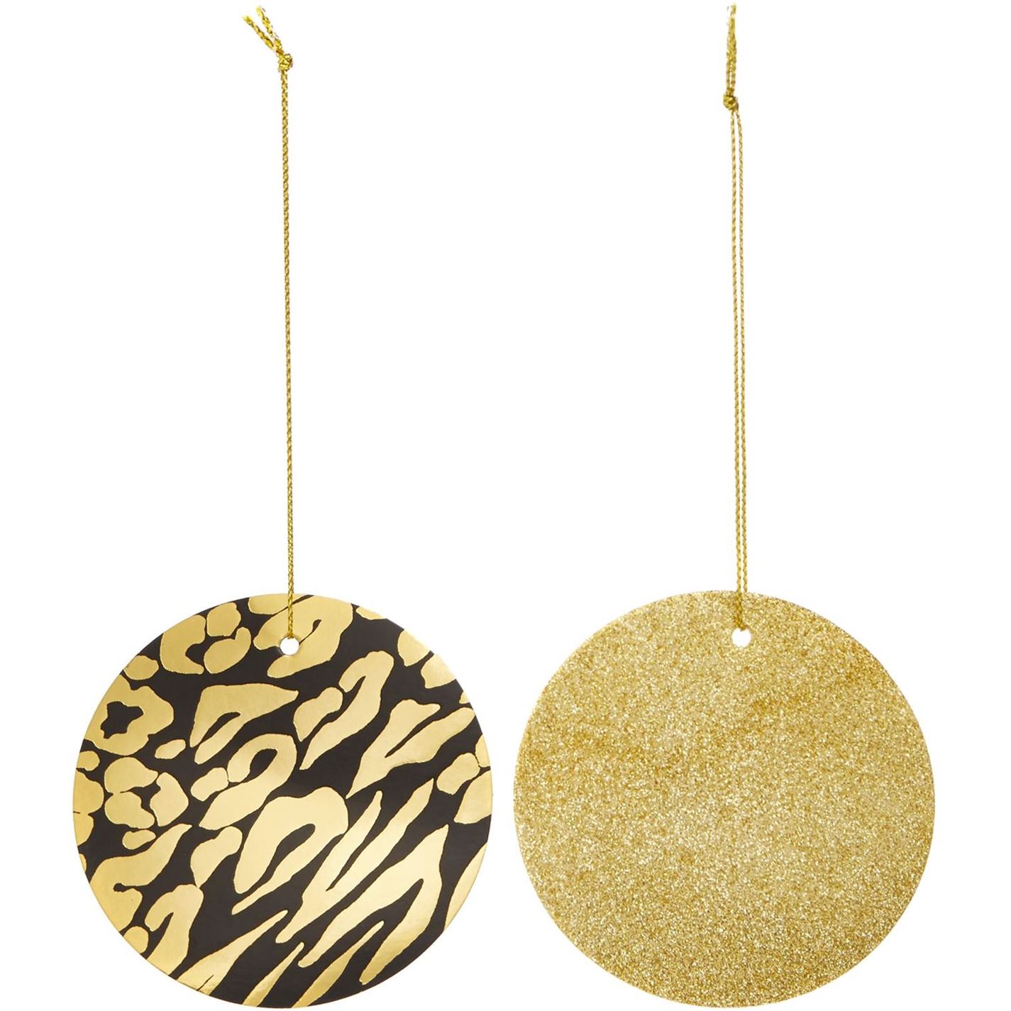 Linea Leopard Print & Gold Glitter Gift Tags