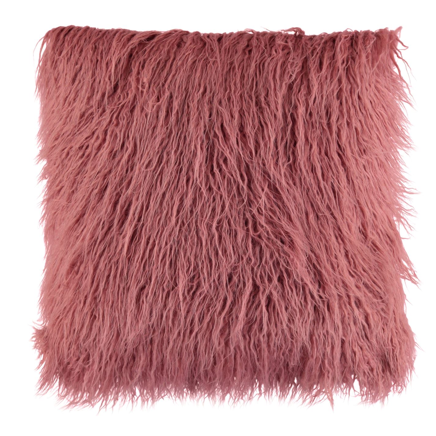 Linens and Lace and Lace Faux Mongolian Fur Cushion roz