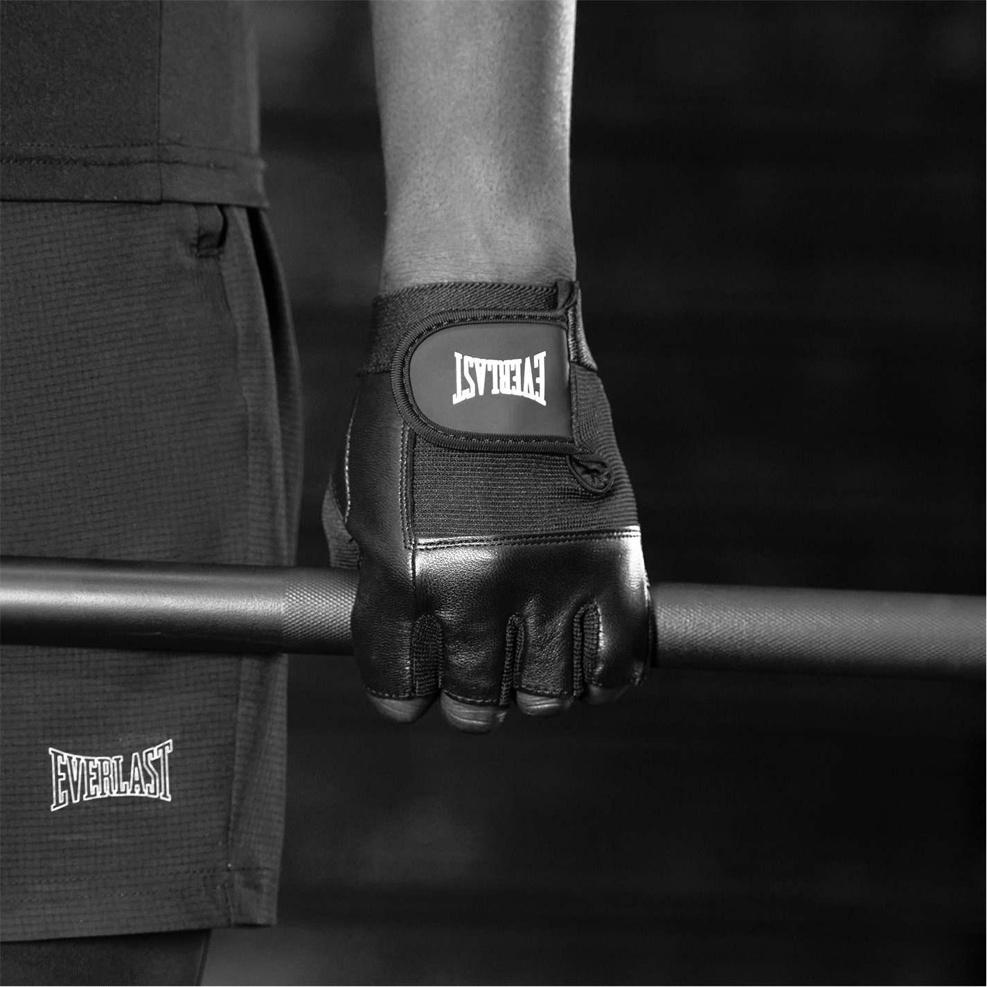 Manusi Everlast din piele Fitness negru