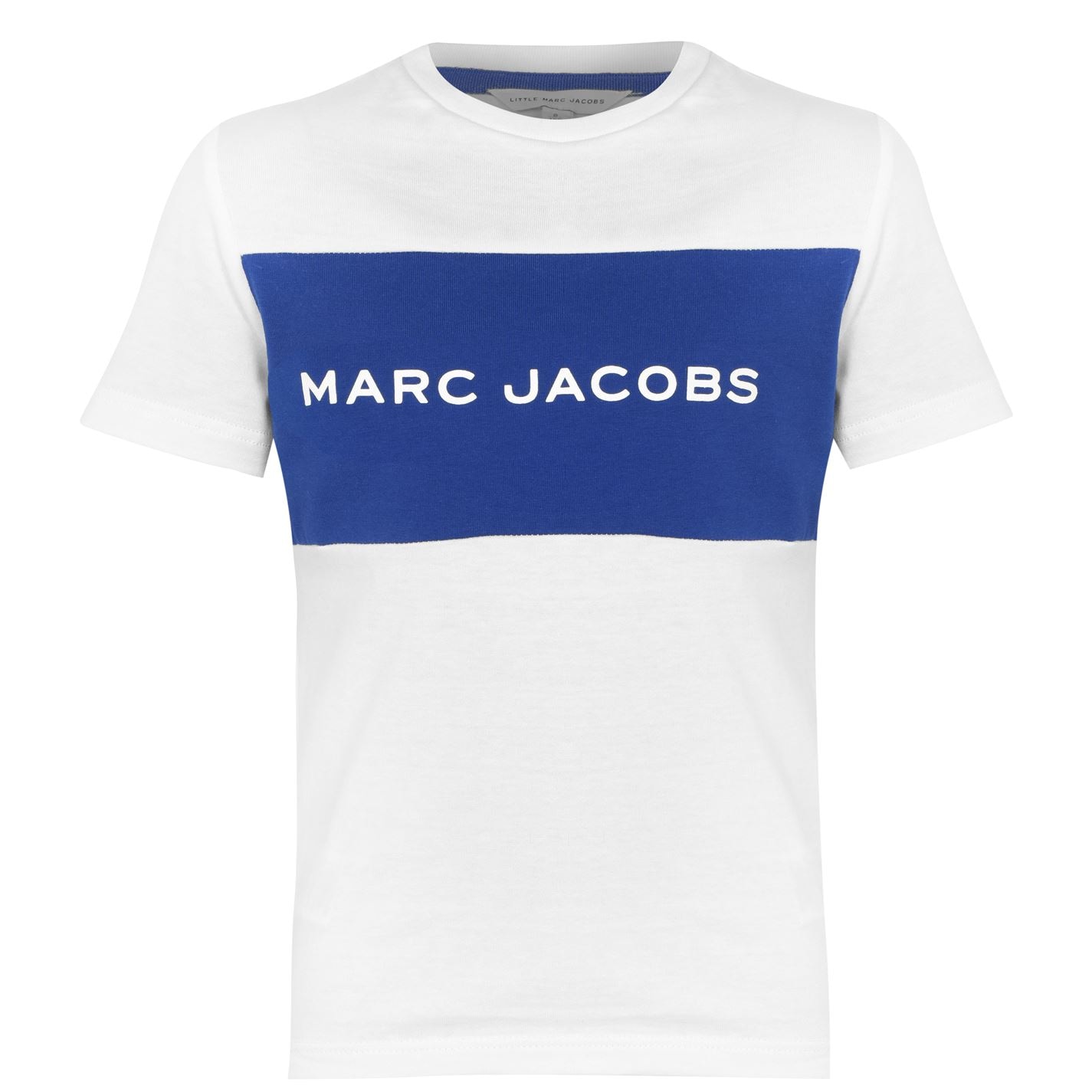 Tricou MARC JACOBS Logo Block alb albastru n48
