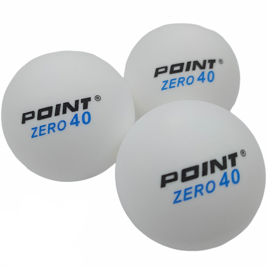 Mingi ping pong Point Zero 40 alb 50pcs