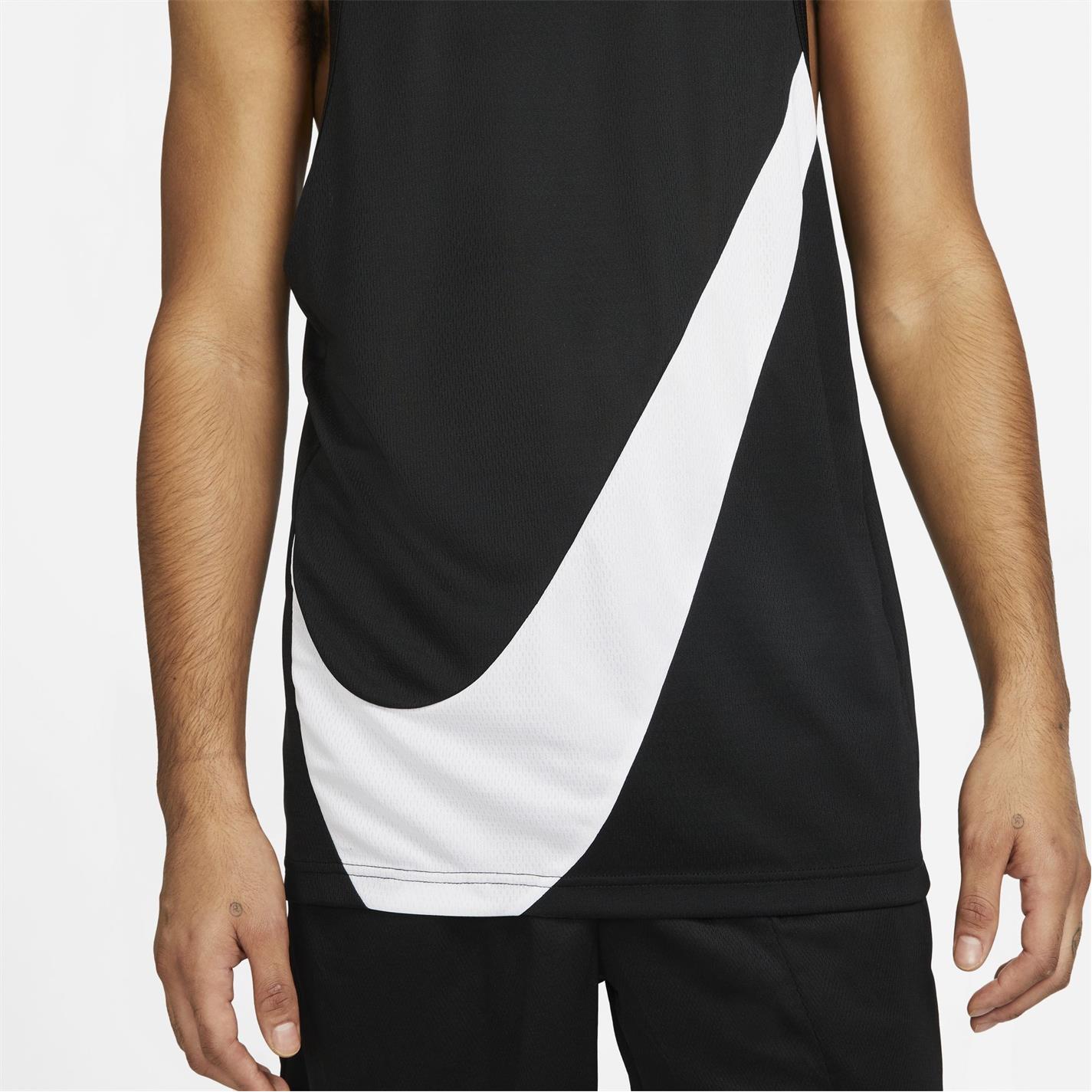 Nike Dri-FIT baschet Crossover Jersey pentru Barbati negru alb