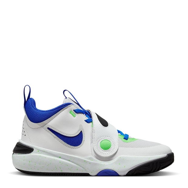 Adidasi pentru baschet Nike Hustle D11 pentru baietei alb albastru