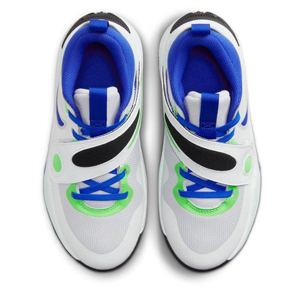 Adidasi pentru baschet Nike Hustle D11 pentru baietei alb albastru