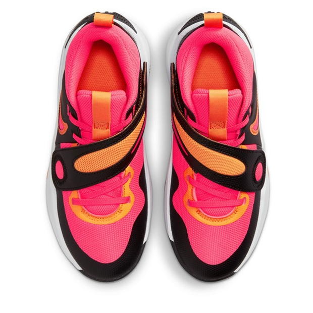 Adidasi pentru baschet Nike Hustle D11 pentru baietei negru portocaliu