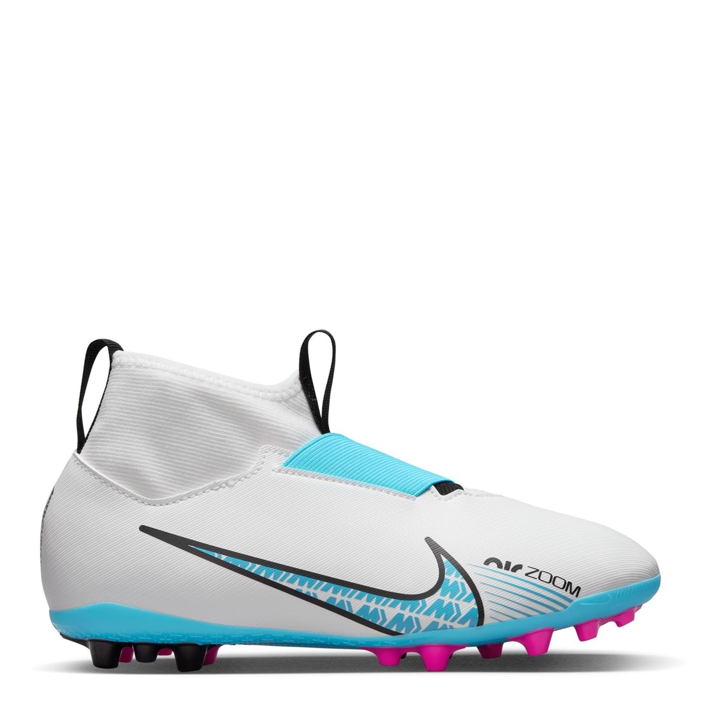 Nike . Mercurial Zoom Superfly 9 Academy AG Little/Big Artificial-Grass Soccer Cleats pentru Copii copii alb albastru