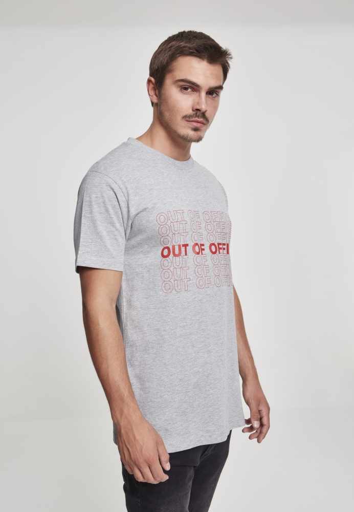 Tricou Out Of Office deschis gri Mister Tee