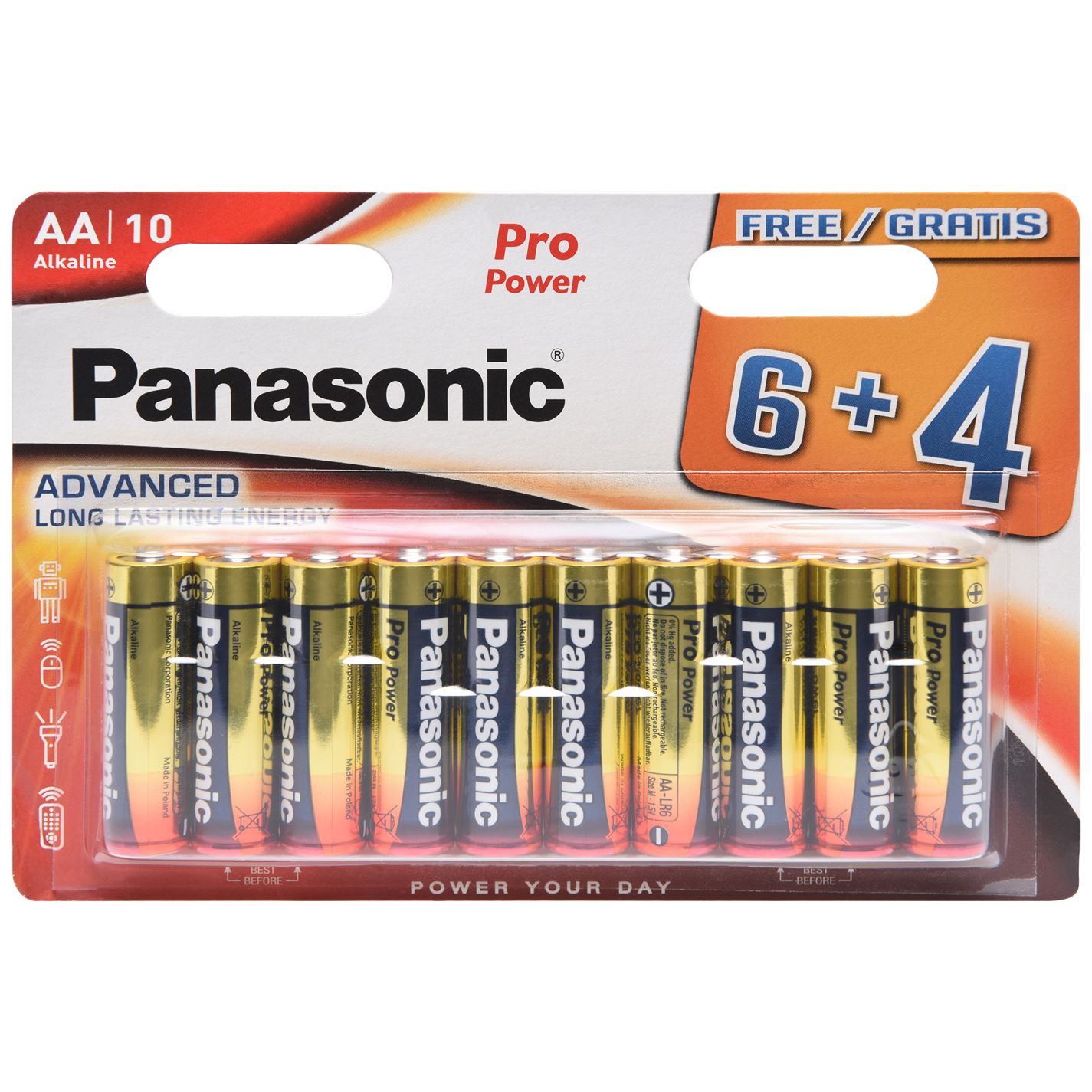 Panasonic Pro AA 6 plus 4 Free
