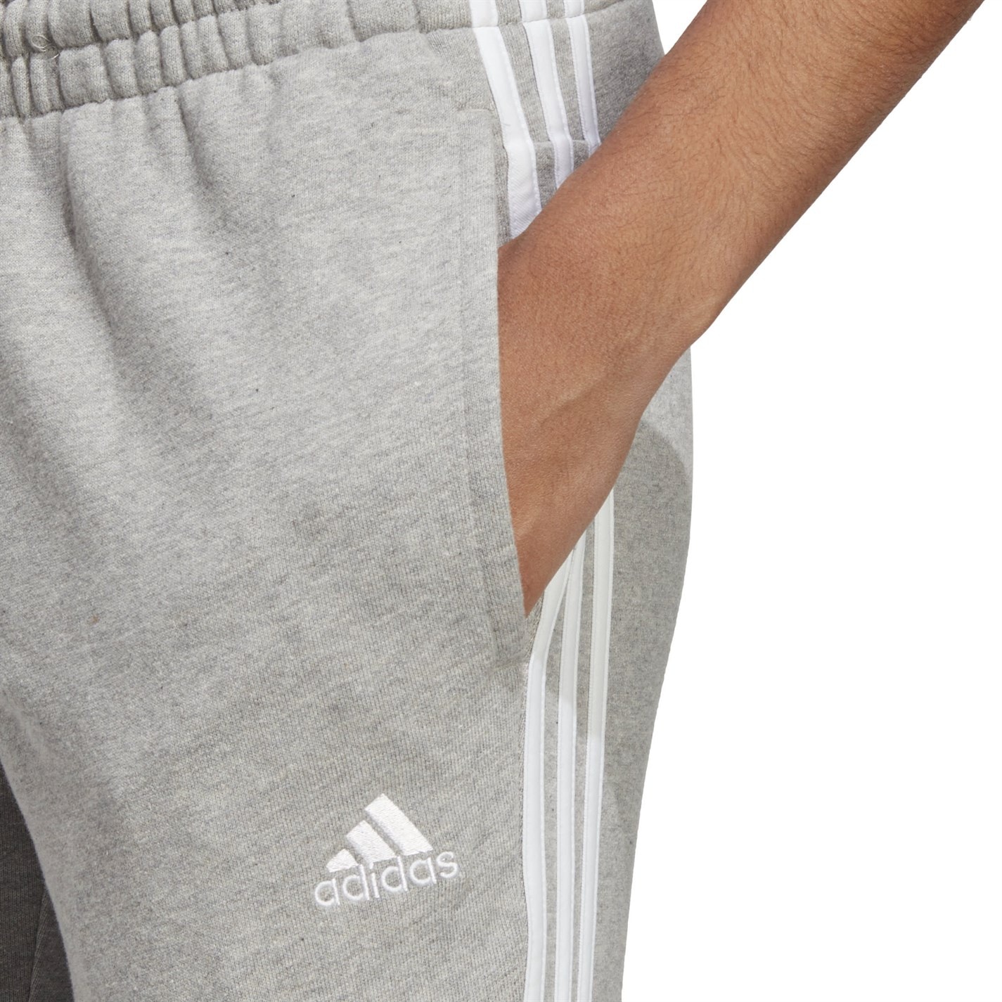 Pantaloni adidas 3-Stripes Slim pentru femei med gri