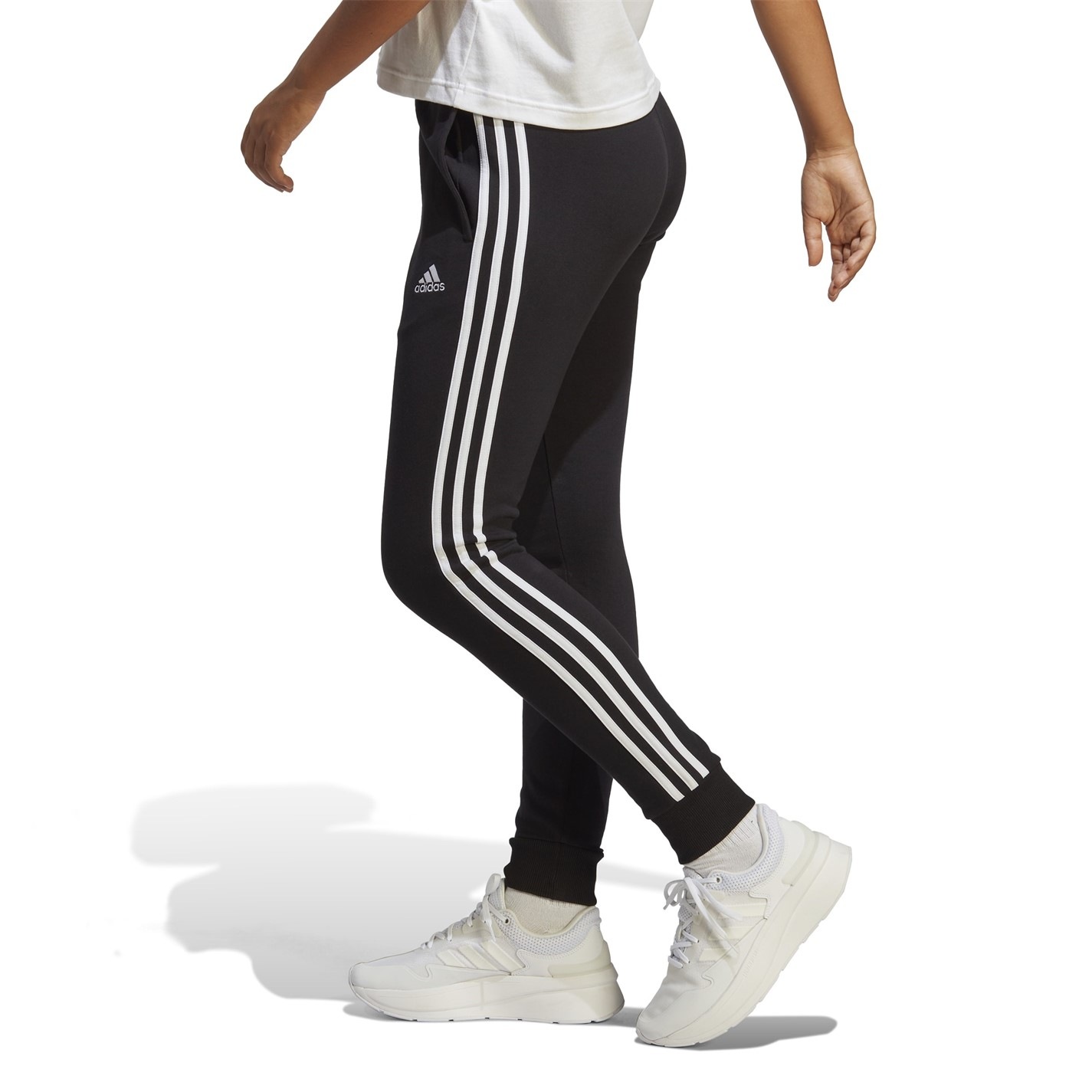 Pantaloni adidas 3-Stripes Slim pentru femei negru alb