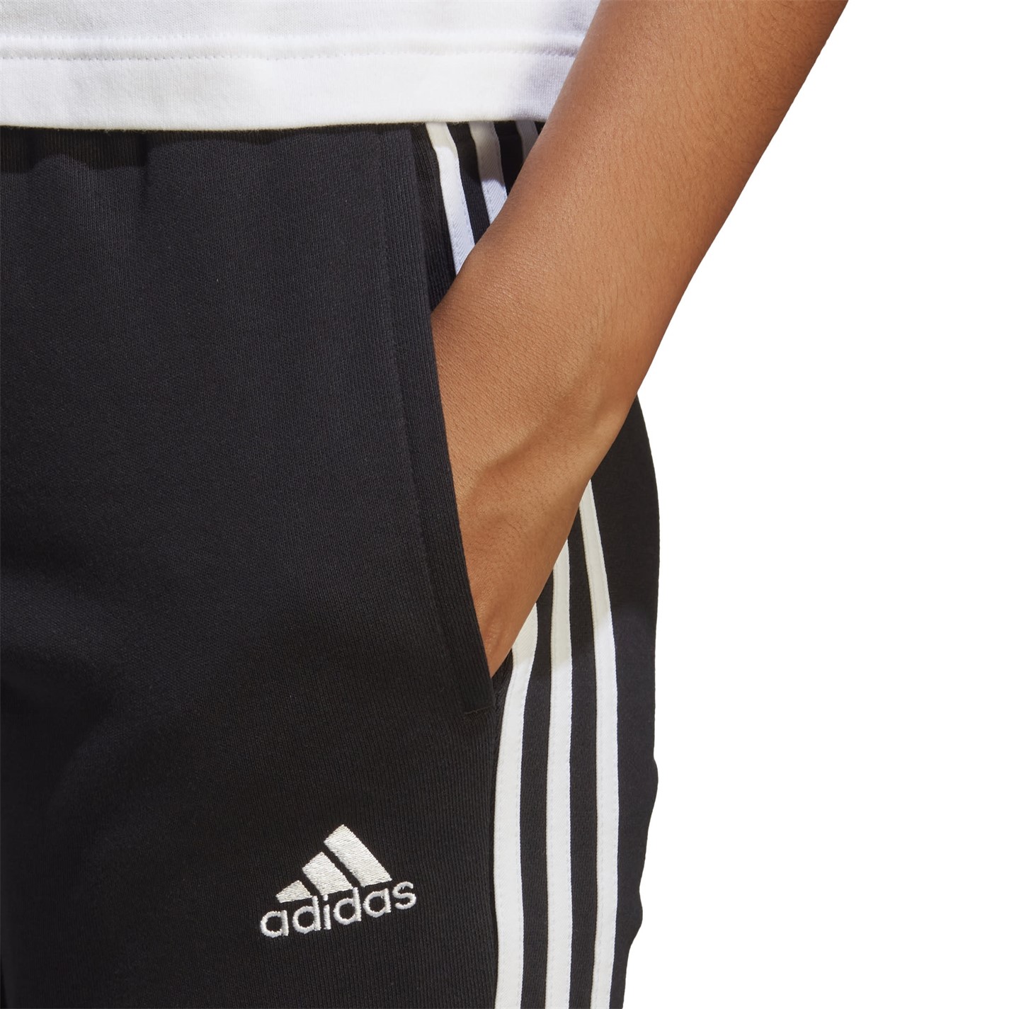 Pantaloni adidas 3-Stripes Slim pentru femei negru alb