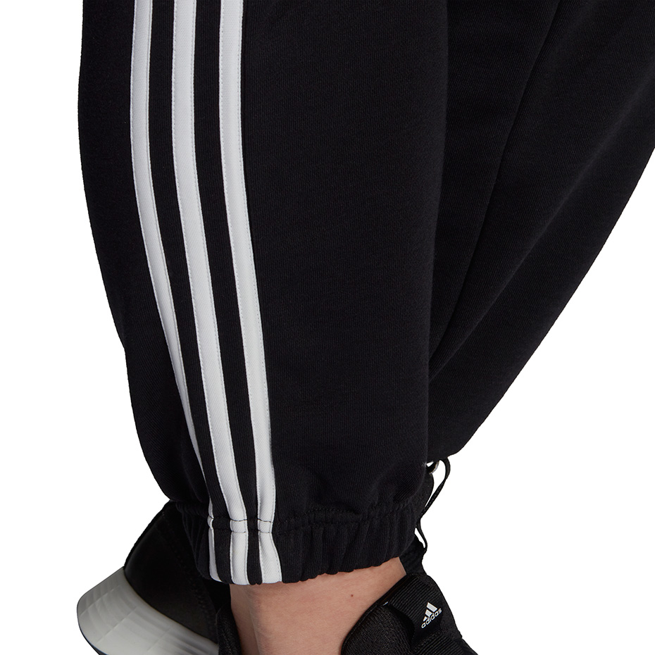 Pantaloni Adidas Essentials bumbac 3-Stripes negru GS8614