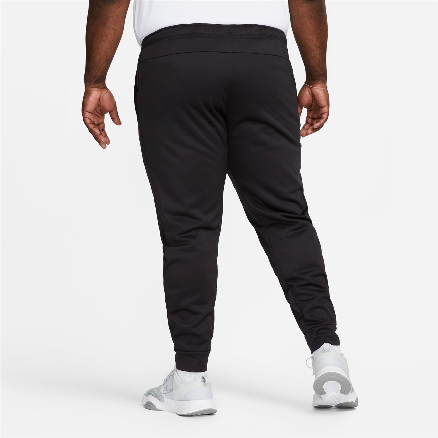 Pantaloni antrenament sport Nike Therma-FIT conici pentru Barbati negru alb