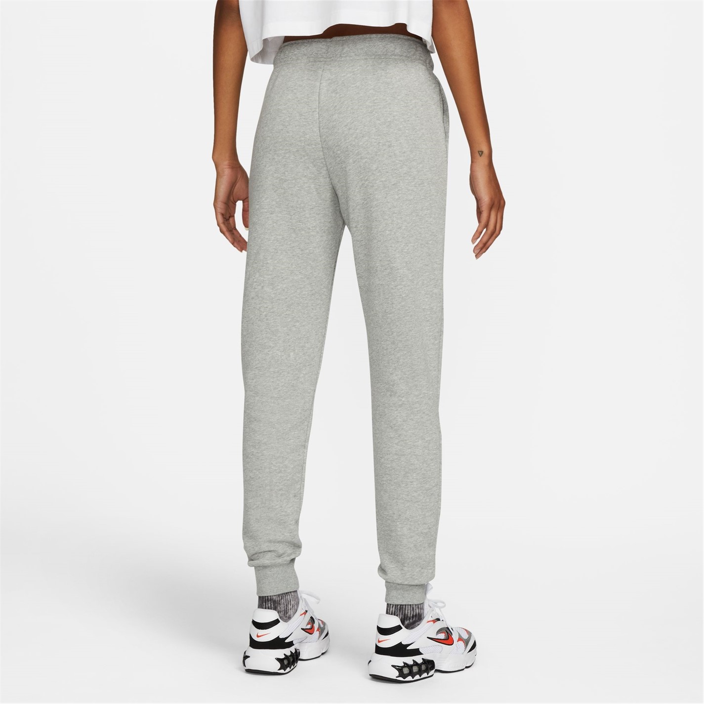 Pantaloni caldurosi Nike Sportswear Essential pentru femei gri hth alb