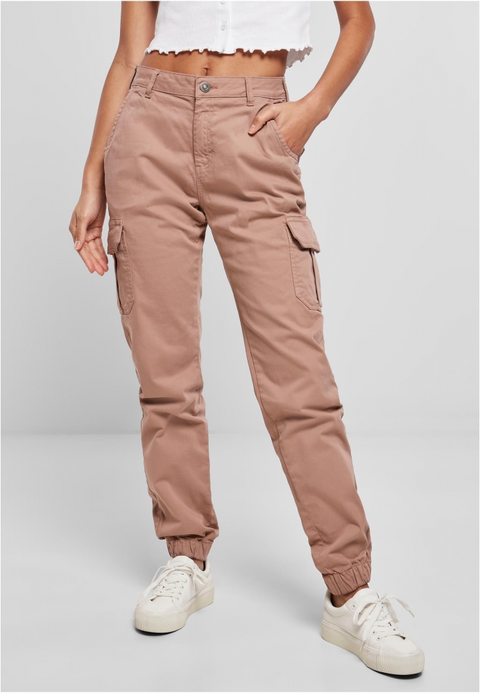 Pantaloni Cargo cu talie inalta pentru Femei bej Urban Classics