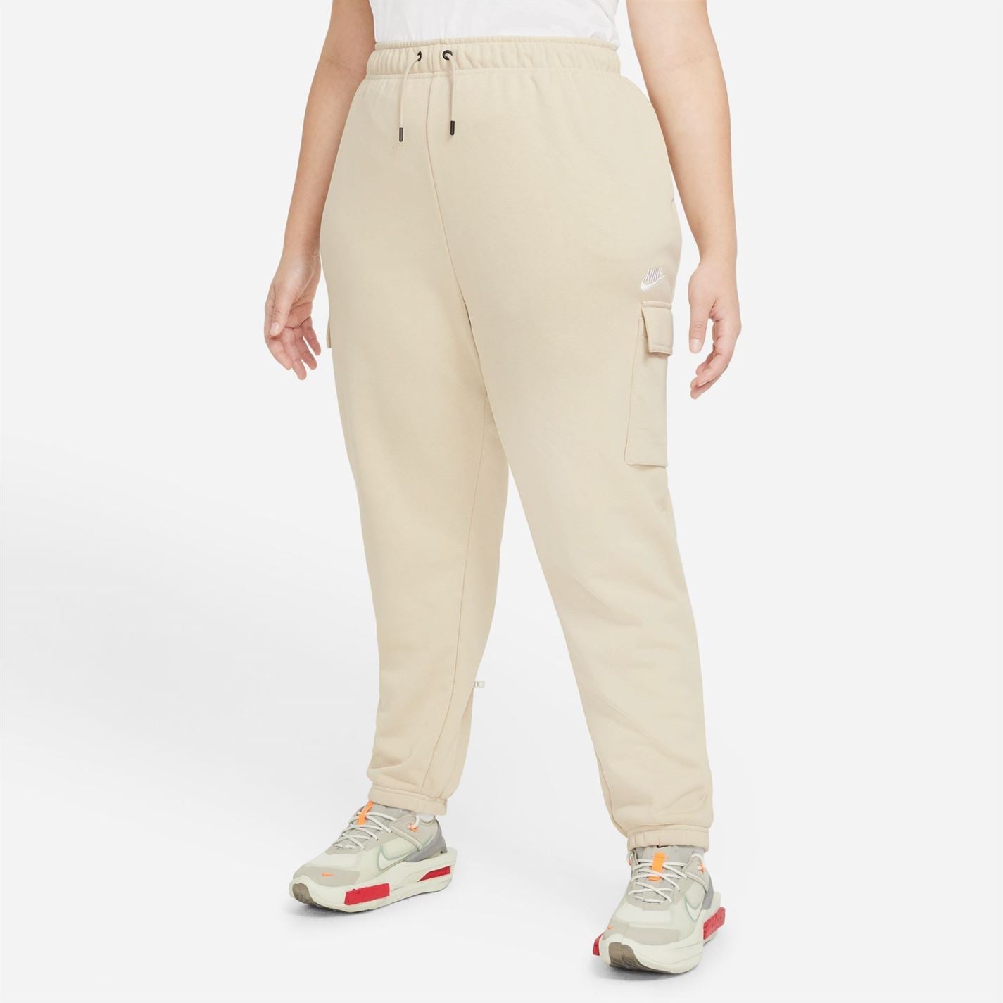 Pantaloni Cargo Nike Sportswear Essentials Mid-Rise pentru Femei bej
