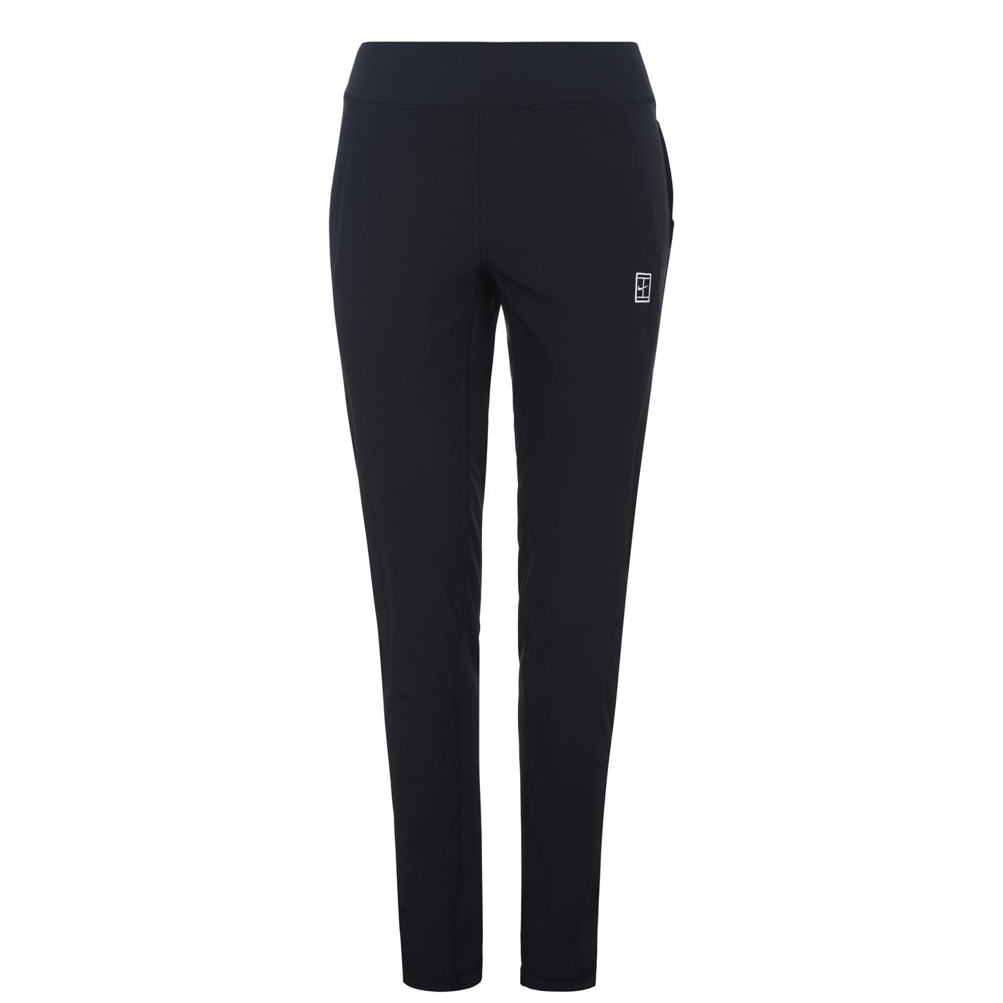 Pantaloni de trening Nike Court Woven tenis pentru Femei negru alb