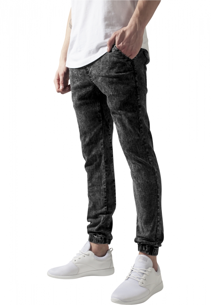 Pantaloni denim barbati acid negru Urban Classics