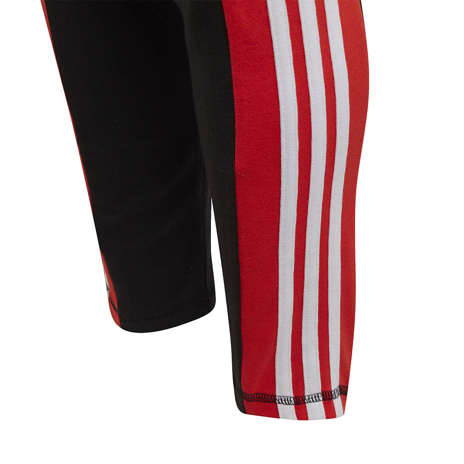 Pantaloni For Adidas Yg Lin 3s Tight negru And rosu GD6214 pentru Copii