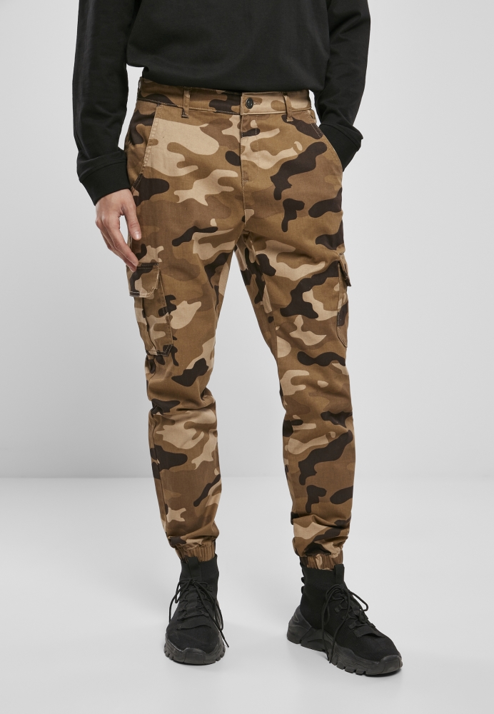 Pantaloni jogging Camo Cargo 2.0 camuflaj Urban Classics kaki