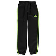Pantaloni jogging Lonsdale 2 cu dungi pentru baietei negru verde