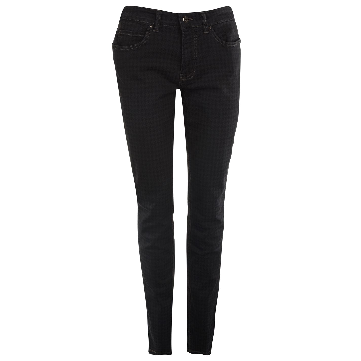 Pantaloni Mac Dream Skinny pentru femei negru inchis gri
