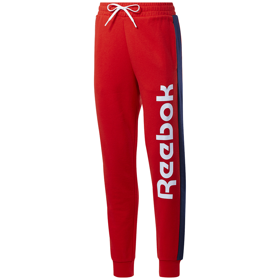 Pantaloni Reebok TE Liner Logo French Terry rosu FU2258 pentru femei