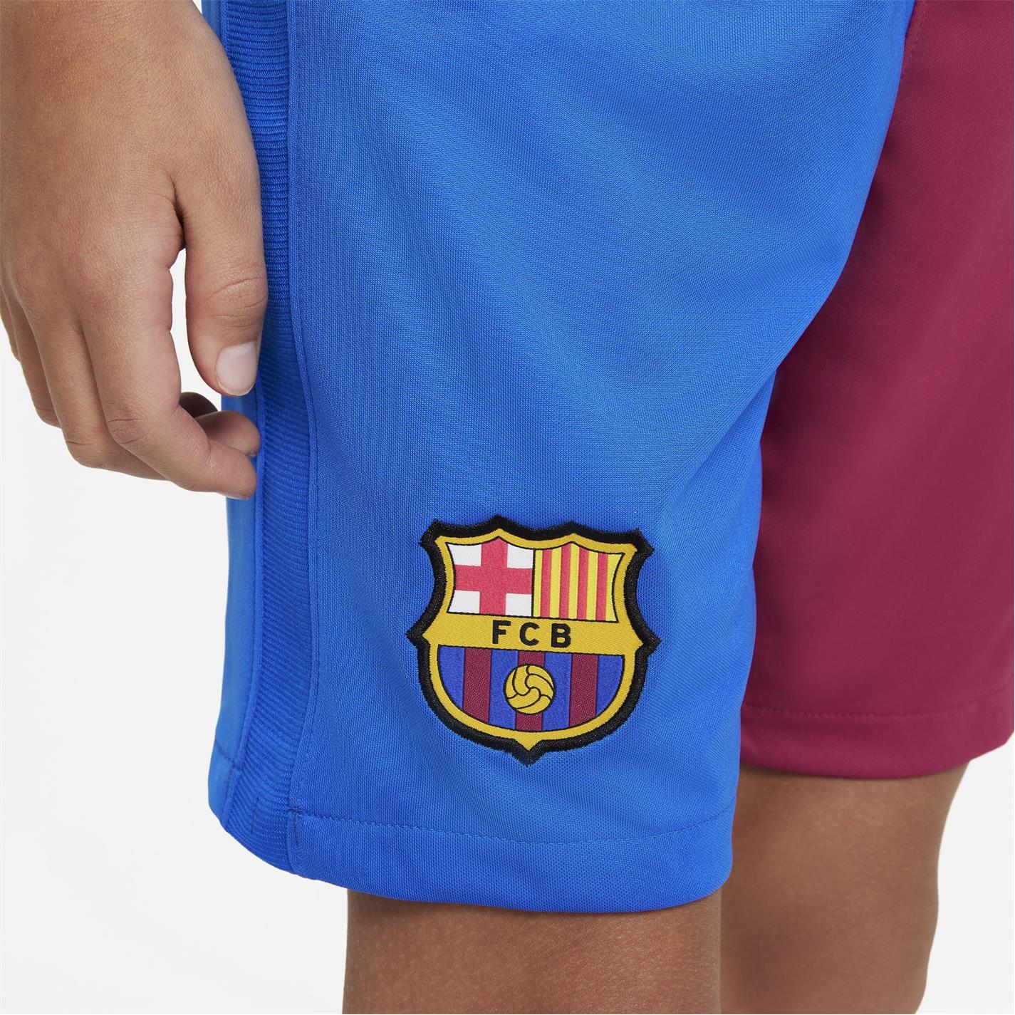 Pantaloni scurti Nike Barcelona Acasa 2021 2022 pentru copii albastru rosu