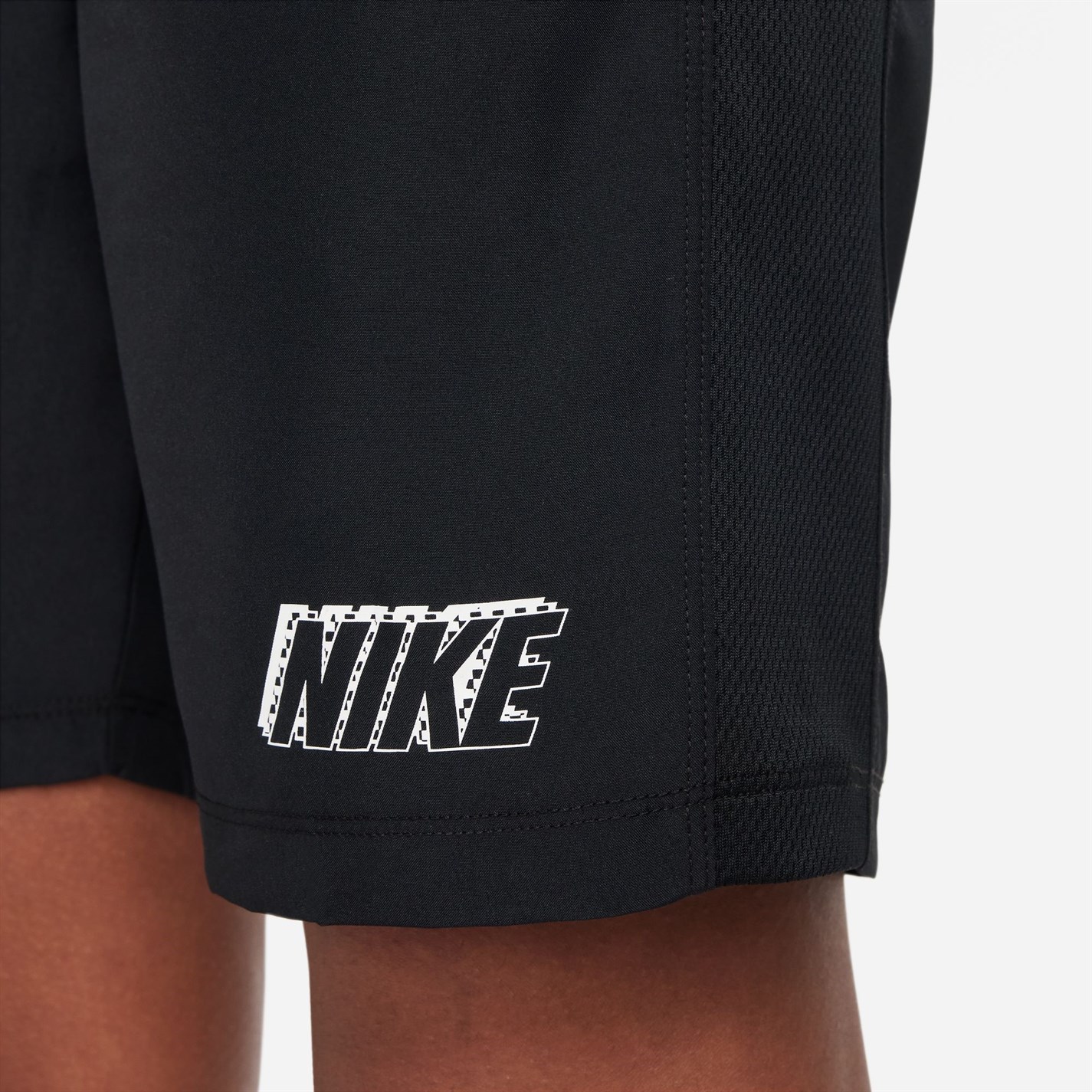 Pantaloni scurti Nike Dri-FIT Academy Big imprimeu Graphic Soccer pentru Copii negru alb
