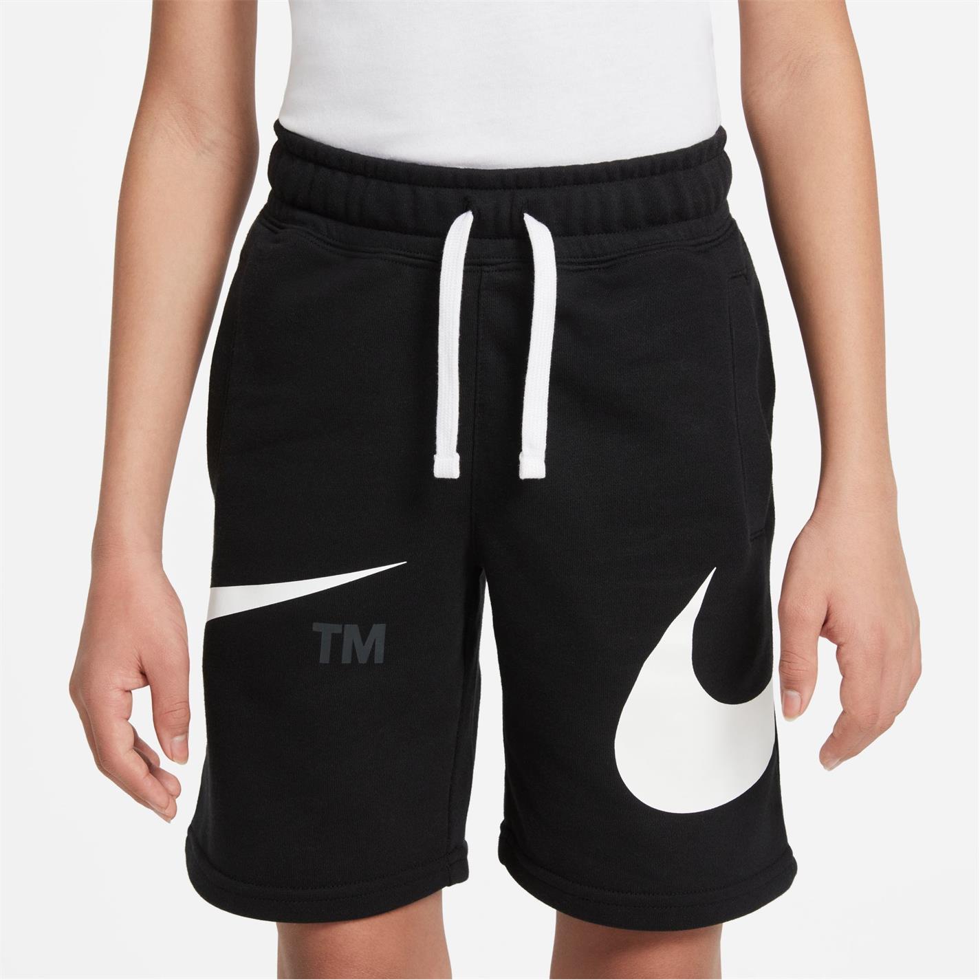 Pantaloni scurti Nike Swoosh negru alb