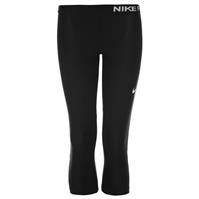 Pantaloni trei sferturi Nike Pro pentru fetite negru alb