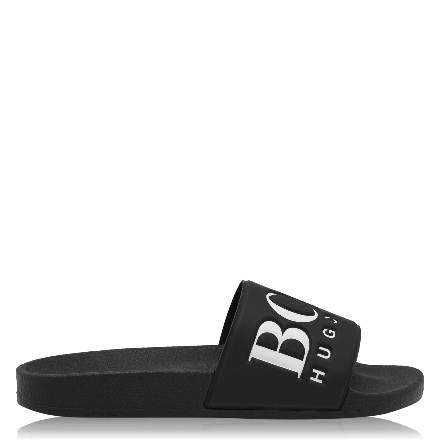 Papuci plaja BOSS Logo negru alb