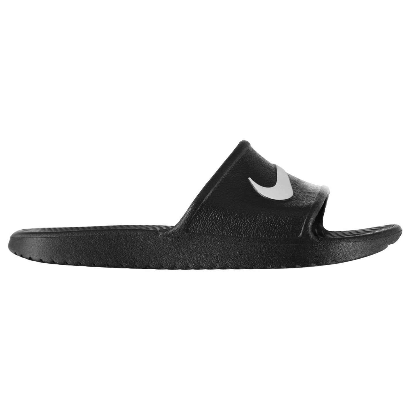 Papuci Sandale Nike Kawa Swoosh pentru Barbati negru alb