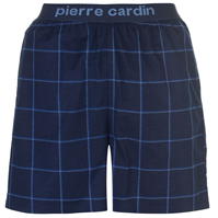 Pierre Cardin Yarn Dye Check Lounge Short pentru Barbati bleumarin patratele