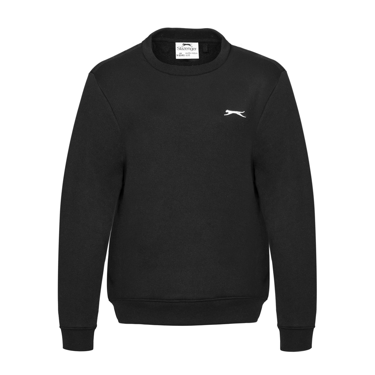 Pulover cu guler rotund Slazenger pentru baietei negru