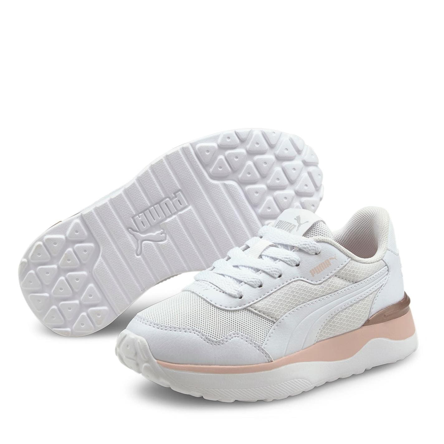 Adidasi sport Puma R78 Voyage Child pentru fete alb mov