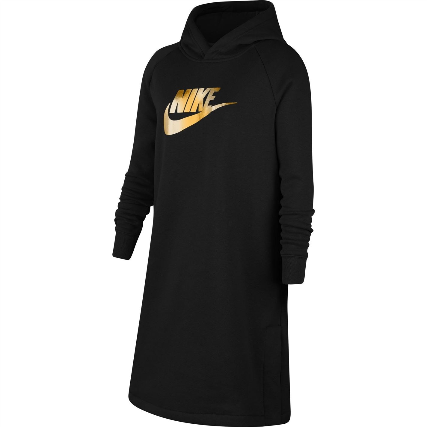 Rochie Hanorac Nike Shine Juniors negru alb