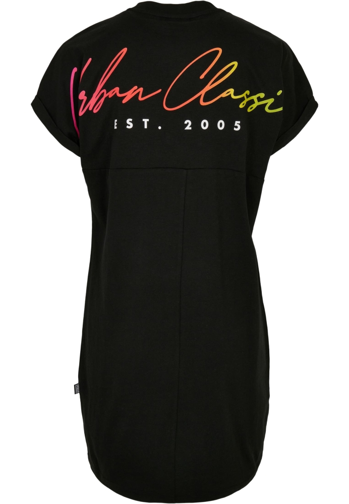 Rochie tricou Rainbow pentru Femei negru Urban Classics