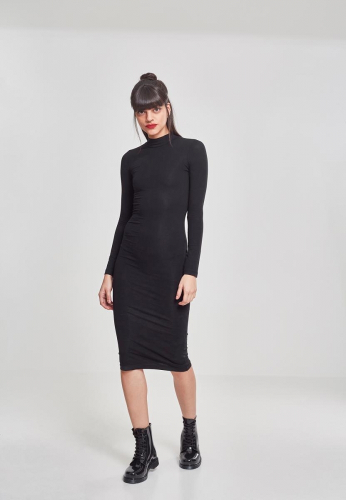 Rochie Turtleneck LS pentru Femei negru Urban Classics