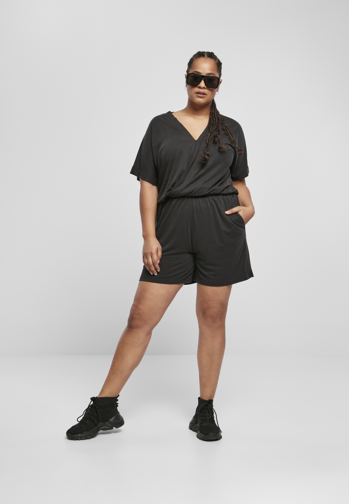 Salopeta cu pantaloni scurti modal pentru Femei negru Urban Classics