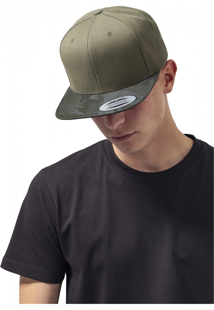 Sapca Visor Snapback Camo oliv camuflaj Flexfit