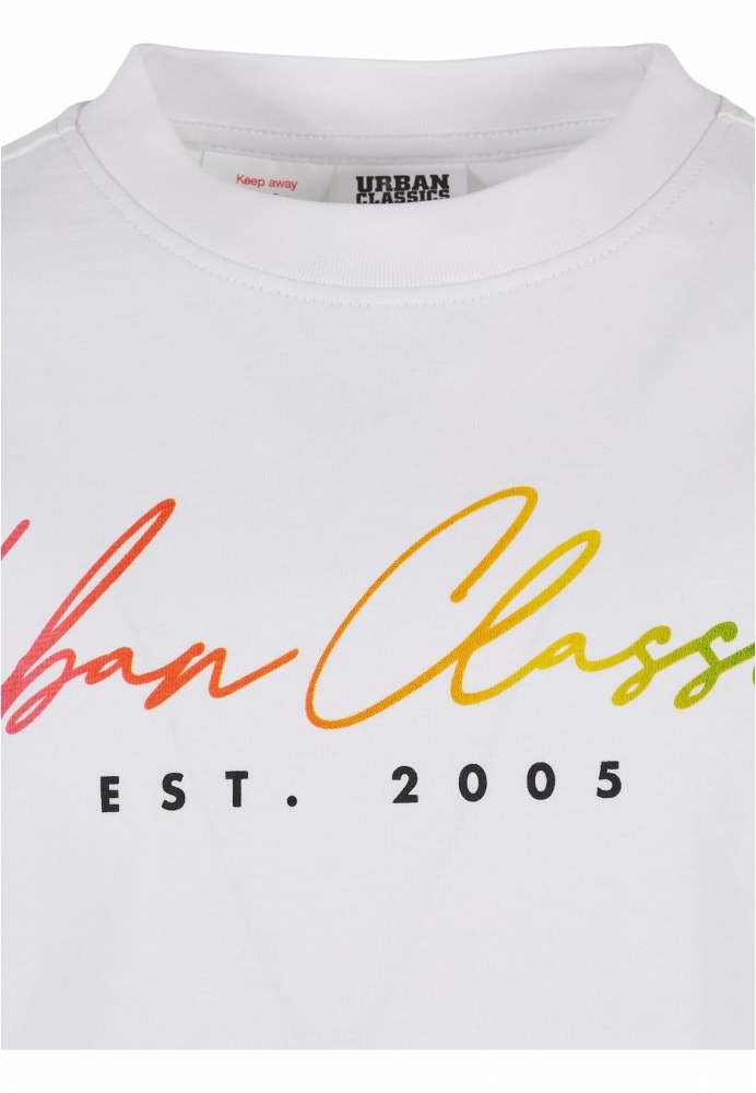 Tricou cu logo Script pentru baieti alb Urban Classics
