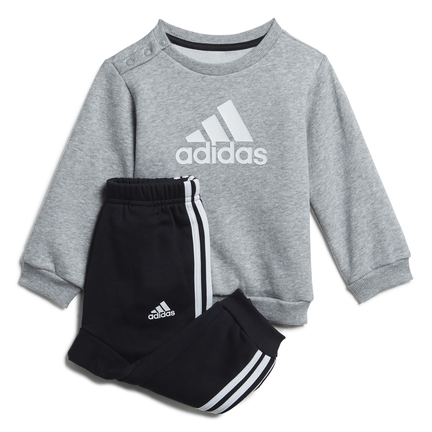Set adidas Crew pentru Bebelusi gri negru alb
