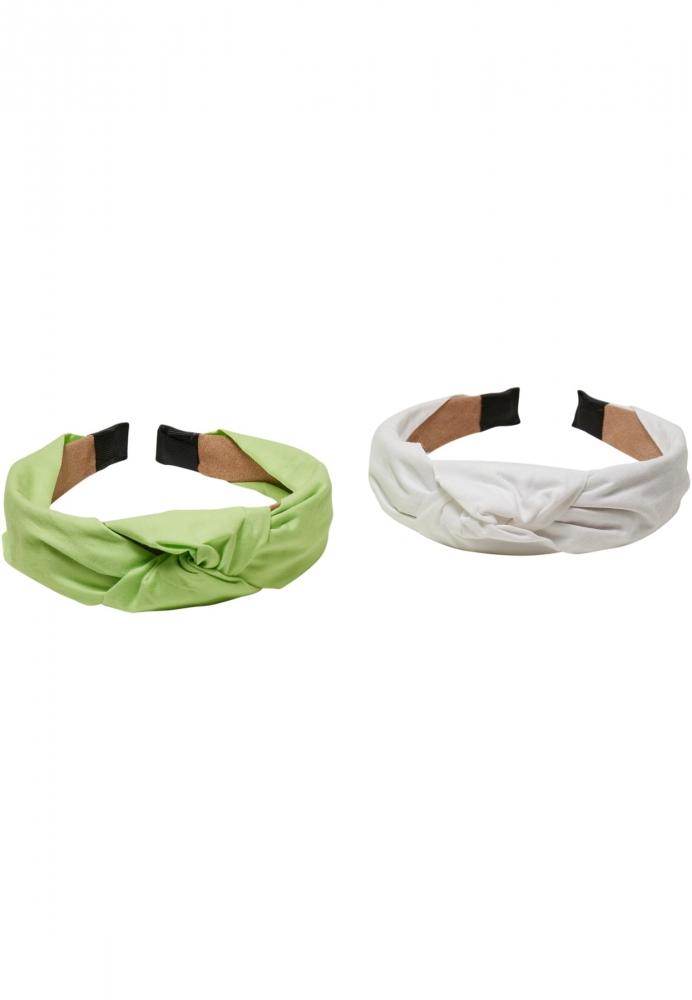 Set de 2 Bandana Light cu Knot verde alb Urban Classics