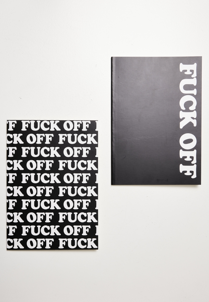 Set de 2 Fuck Off Exercise Book negru alb Mister Tee