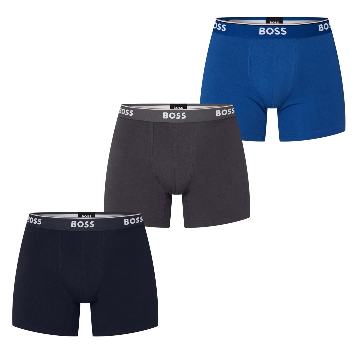 Set de 3 Boxeri Boss bleumarin gri